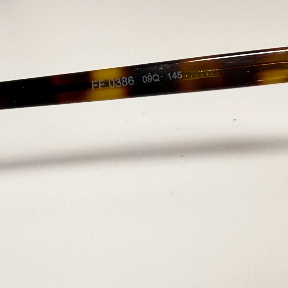 Fendi FF 0386 09Q Gold Tortoise Cat Eye Eyeglass Frames Italy 55-15-145
